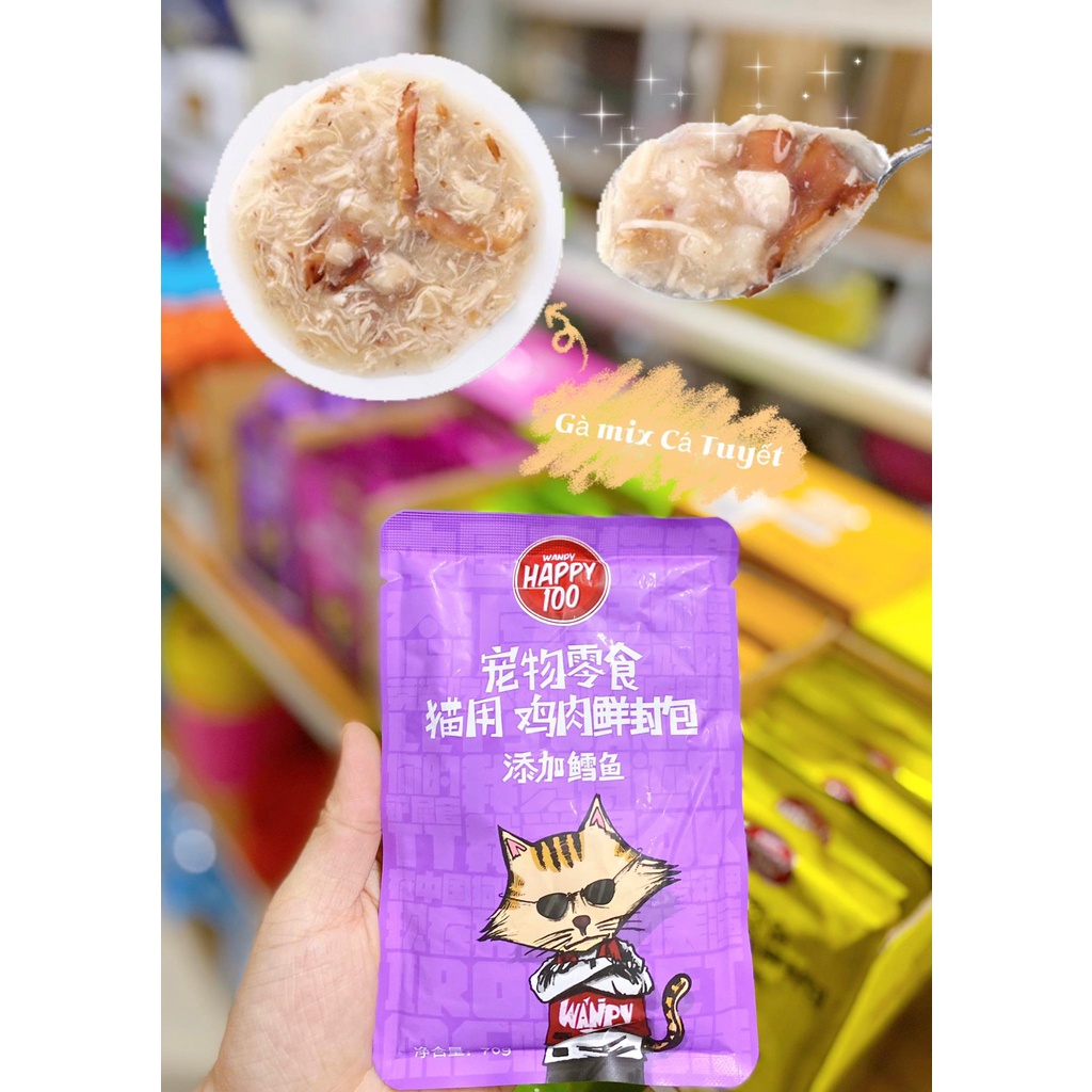Pate Wanpy Happy 100 cho mèo - 70gr