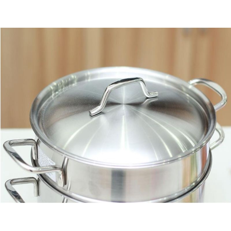 Bộ Nồi Xửng Hấp Inox five Star Size 24/26/28/30/32cm  nắp inox.