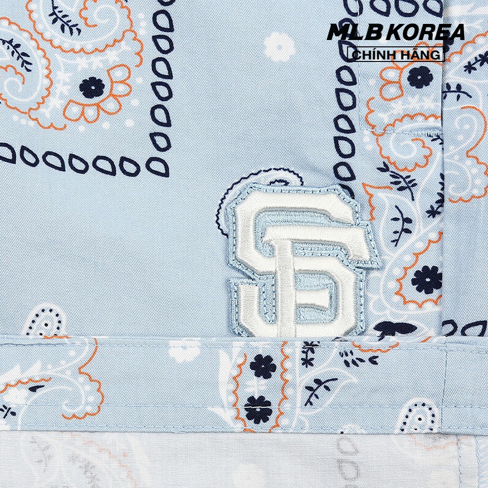 MLB - Quần shorts jeans nữ Paisley Cotton Midi Woven 31SMUP131-14S