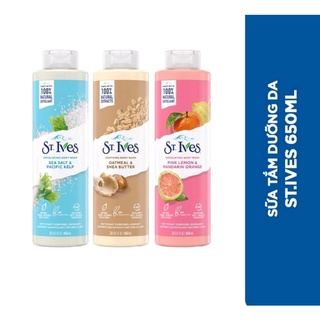 St ives 473ml và 650ml mẫu mới muối biển, yến mạch và cam chanh