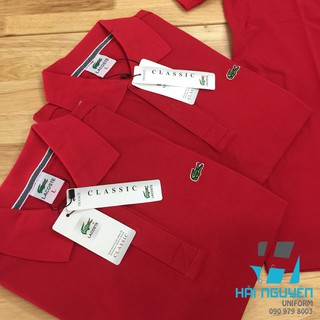 (Hàng Xuất Khẩu) Áo thun polo cá sấu cotton cao cấp dành cho Nam MÀU ĐỎ TƯƠI