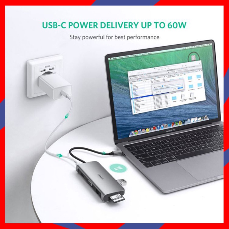 Adapter Chuyển Đổi Macbook Đa Năng Chính Hãng Ugreen 9in1 40873 | WebRaoVat - webraovat.net.vn