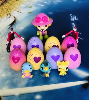 Combo 1 Big Size + 10 mini Trơn - Trứng Hatchimals