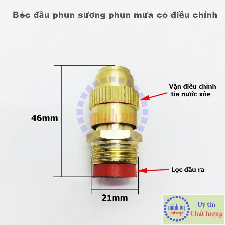 Béc đầu phun sương phun mưa có thể điều chỉnh bán kính tưới- béc tưới tự động