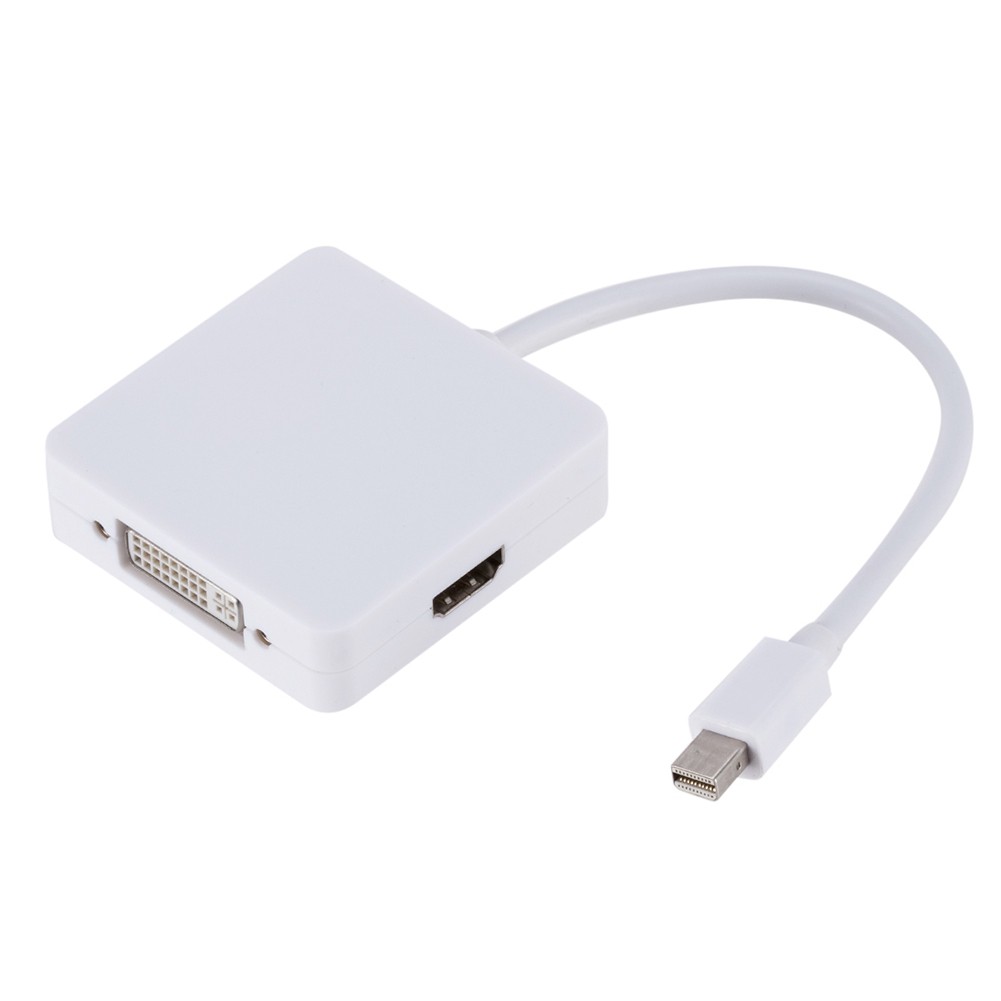 3in1 Mini Display Port DP to DVI VGA HDMI Adapter Cable for MacBook Thunderbolt