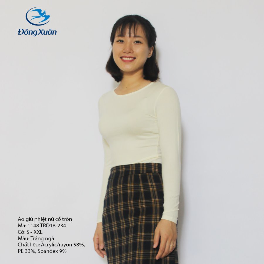 Áo giữ nhiệt nữ cổ tròn Dệt Kim Đông Xuân TRD18-234