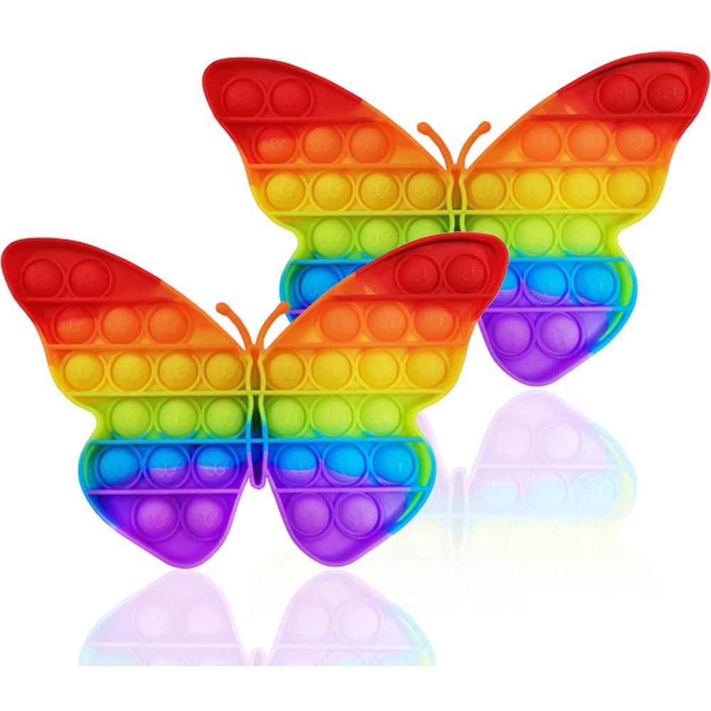 pop it fidget toy Bong Bóng Bóp Đẩy Cầu Vồng Hình Among Us Đồ Chơi Giải Trí Giảm Căng Thẳng Stress c