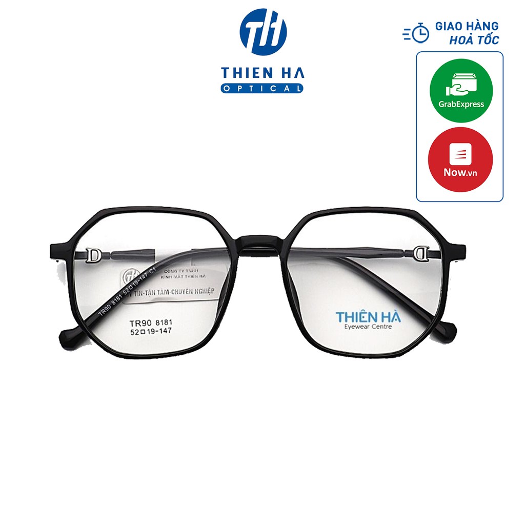 Gọng kính nhựa Thienha Eyewear TH8181, gọng kính cận đa giác thiết kế lạ mắt siêu nhẹ, nhiều màu, phong cách Hàn Quốc