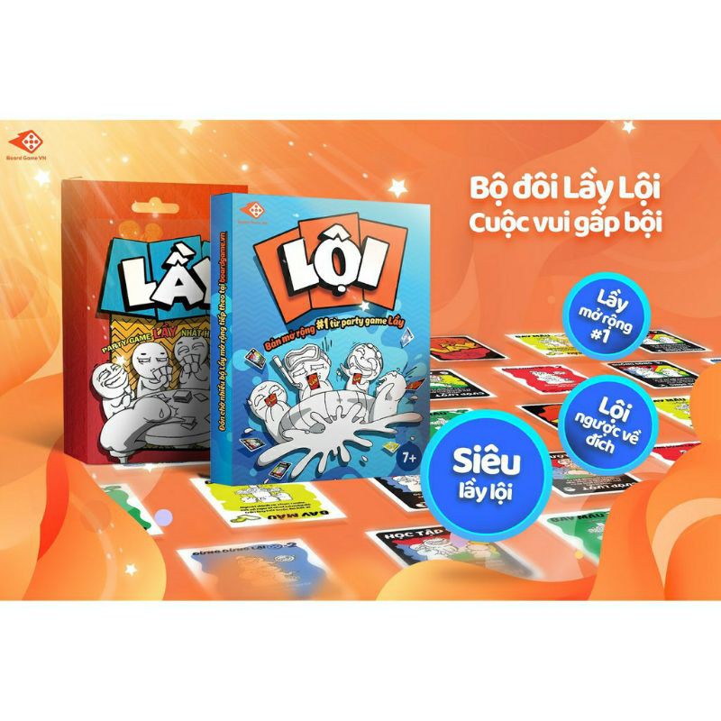 combo bộ bài Lầy + Lội Boardgame