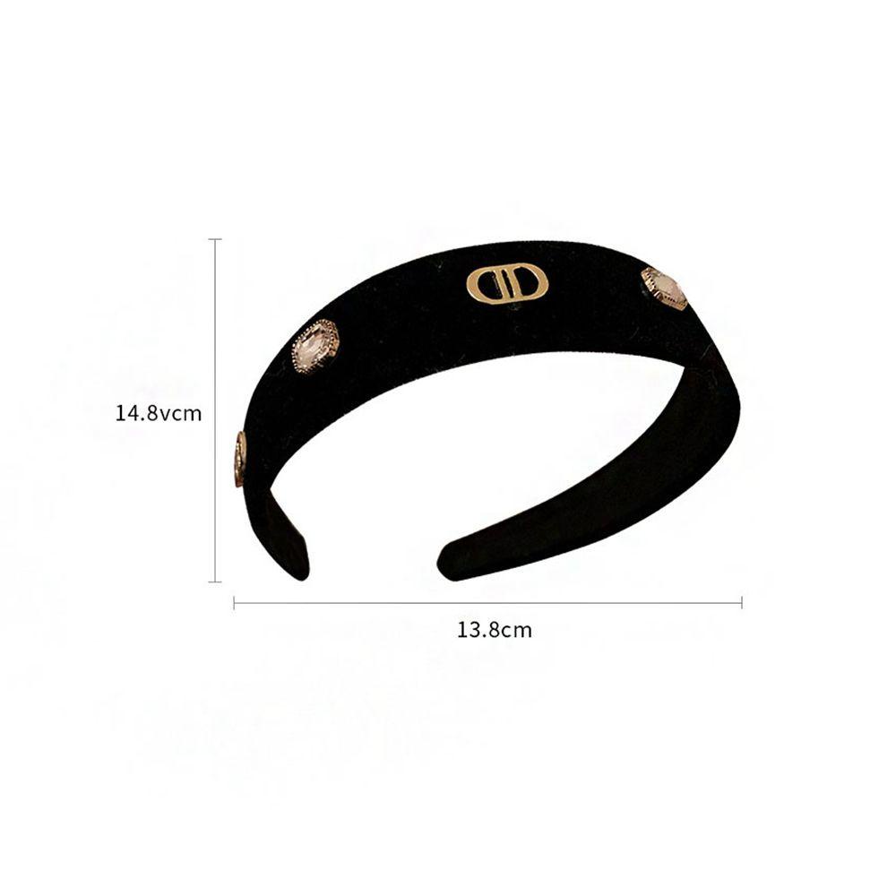 ANEMONE Băng Đô Cài Tóc Màu Đỏ In Chữ D Kiểu Vintage Dễ Thương