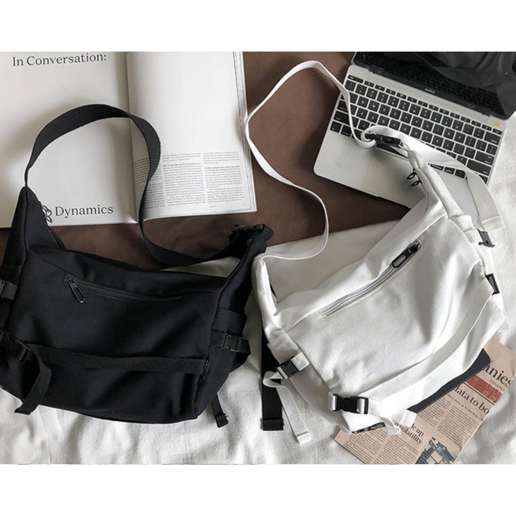 Túi Đeo Chéo Canvas Cỡ Lớn Ulzzang Thời Trang Hàn Quốc Học Sinh Sinh Viên Đi Học , Đi Chơi