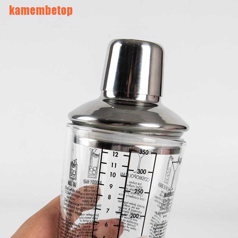 【TOP】Martini Cocktail Shaker Scale Glass champagne Wine Beverage Mixer Shaker