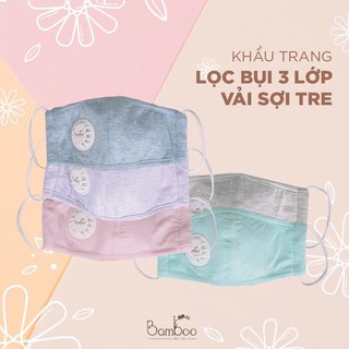 KHẨU TRANG LỌC BỤI 3 LỚP SỢI TRE BAMBOO BY LIL