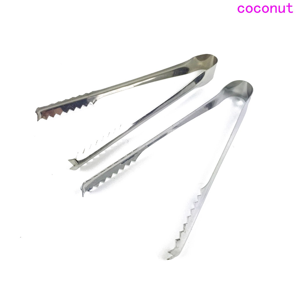 Stainless Steel Tongs Barbecue Clip Bread Food Ice Clamp Bar Kitchen Gadgets Bar Supplies