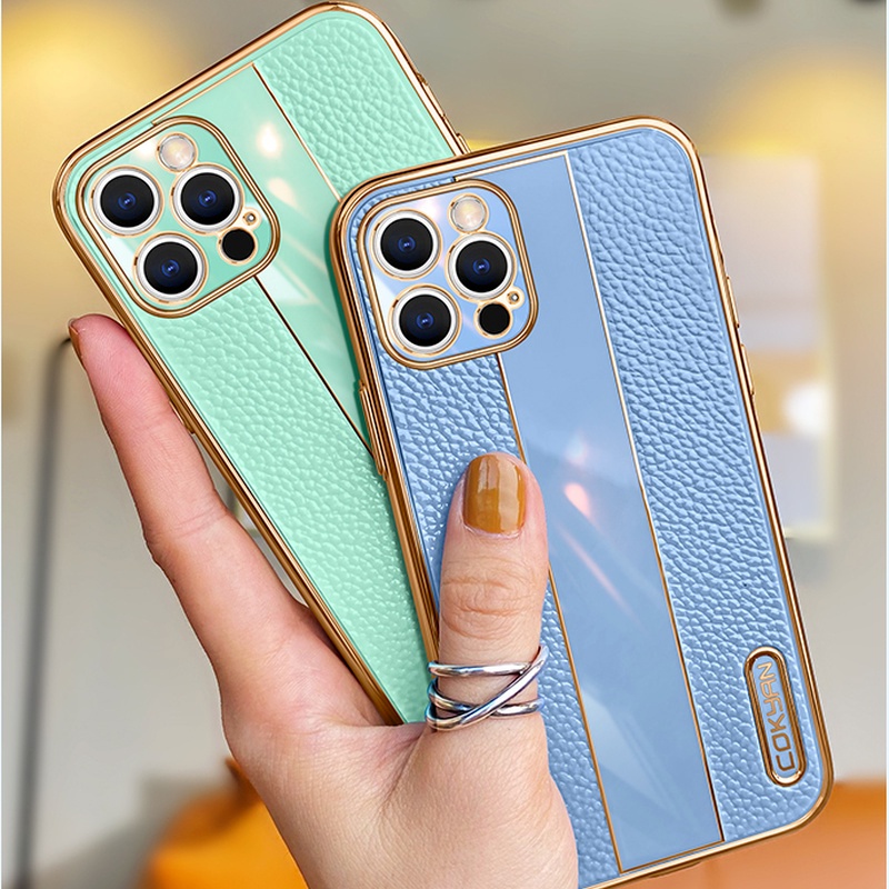 Ốp Lưng Bọc Da Sần Cho Điện Thoại Iphone 13 Pro Max 12 Pro Max 11 Pro Max
