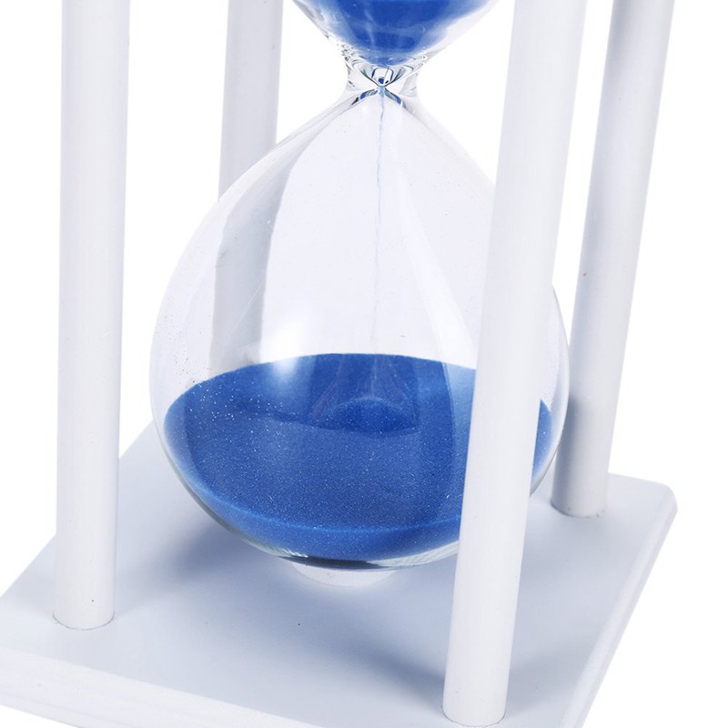 30 Minutes Wooden Hour Glass Sandglass Sand Clock Tea Timers Blue#HAVN