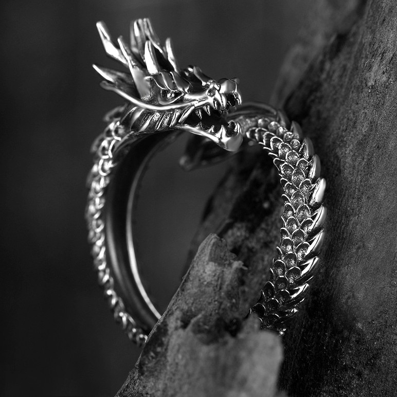 Nhẫn Rồng Phong Thủy Cá Tính Mạnh Mẽ Đại Cát - Bim's House