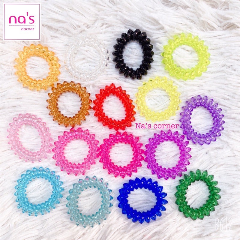 Set 5/10 cột tóc lò xo / buộc tóc lò xo màu trong bản dày