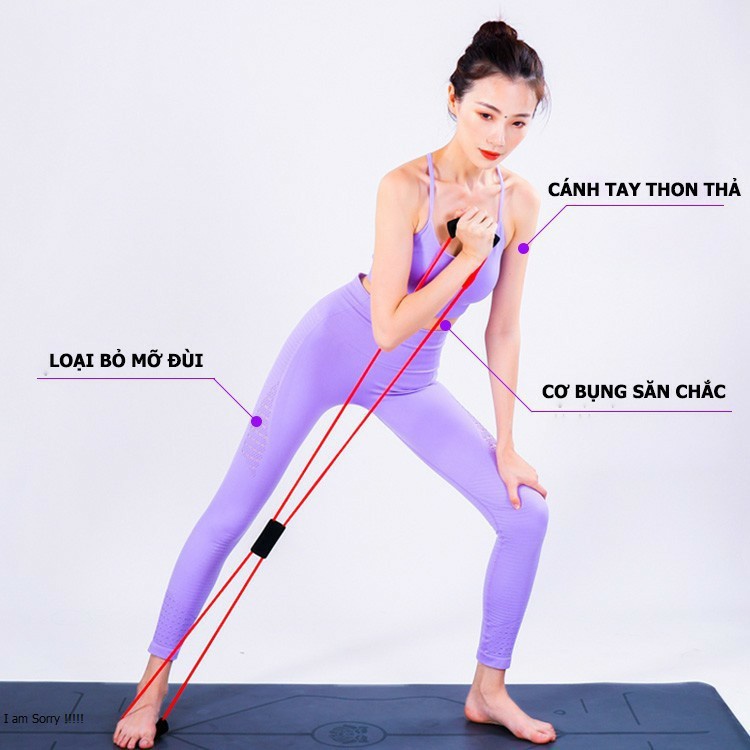 Dây kéo đàn hồi tập tay thể lực đa năng vong số 8 chịu lực cao