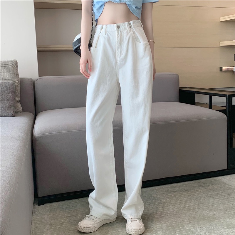 NRVP Quần Jeans Nữ Ống Rộng Thời Trang Hàn Quốc