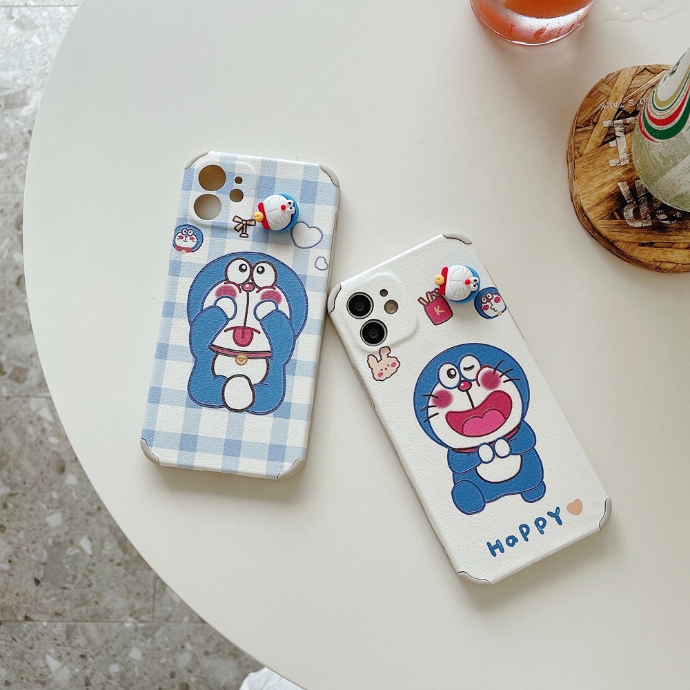 Ốp Điện Thoại Tpu Mềm Hình Doraemon 3d Bảo Vệ Toàn Diện Cho Iphone 11x12 Xs Xr 7plus