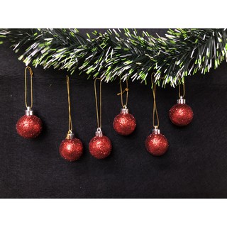 NOEL - BỊCH 12 TRÁI CHÂU KIM TUYẾN LOẠI NHỎ 40 ly