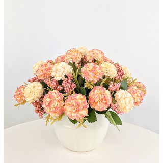 Bình hoa Cẩm tú cầu cắm sẵn vintage - BanFlower L007