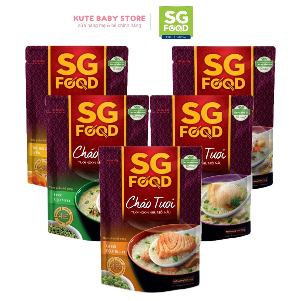Cháo Tươi Sài Gòn Food 240g Đủ Vị Cho Bé Từ 12 Tháng