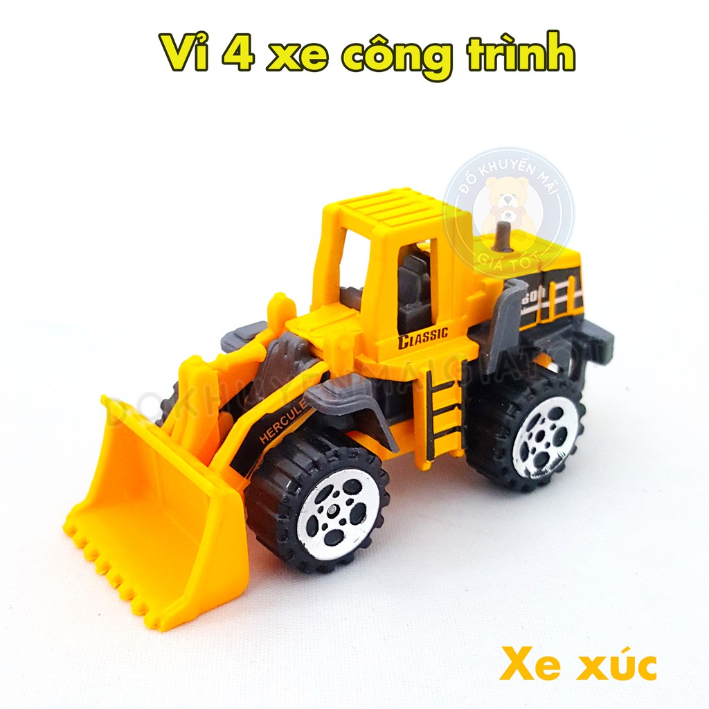 Đồ chơi xe công trình chạy trớn màu vàng đáng yêu cho bé - TH736B - Đồ khuyến mãi giá tốt