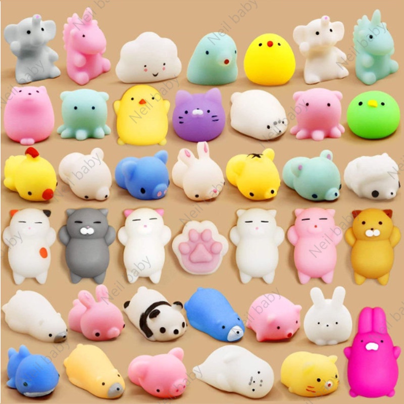 Đồ Chơi Xốp Squishy Giảm Stress Hình Động Vật Dễ Thương Cho Bé Squishy Mini Mochi giá rẻ thú silicon dẻo bóp tay, đồ chơi giảm stress