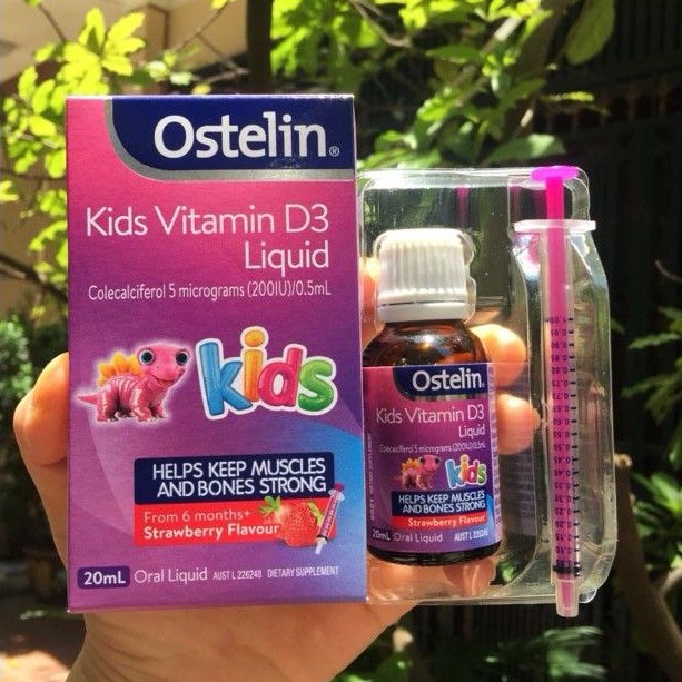 Vitamin Dạng Nước Ostelin kids Vitamin D3 Liquid Giúp Bé Phát Triển  Khỏe Mạnh Toàn Diện 20ml