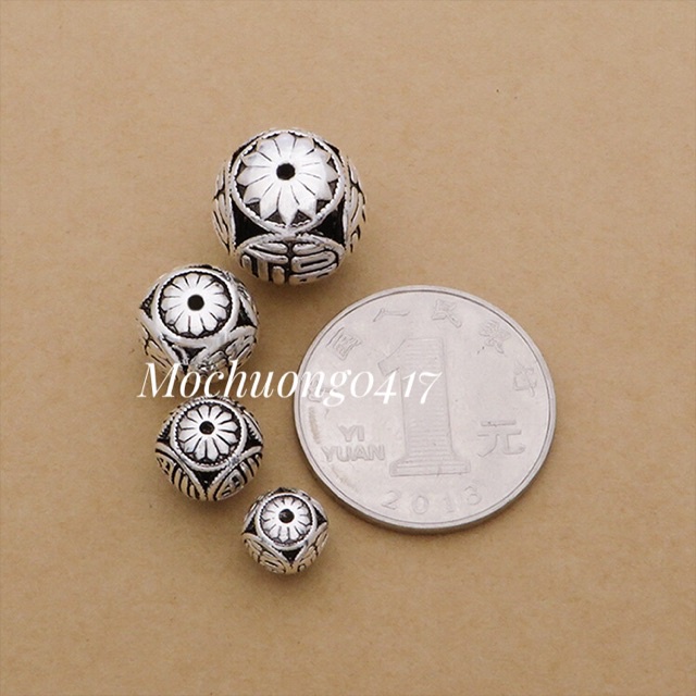 CHUYÊN SỈ  Charm bi bạc cỡ 10, 12mm hàng siêu đẹp - Bạc tốt loại 1, PH176