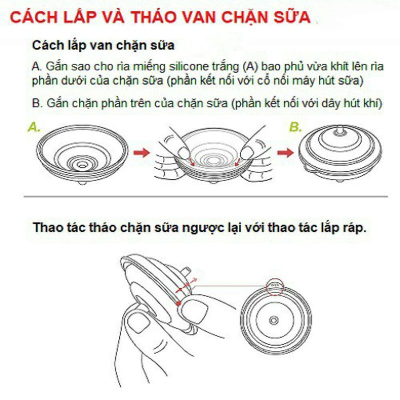 Nắp đậy chặn sữa Spectra / Màng ngăn sữa - phụ kiện thay thế cho máy hút sữa điện M1, M2, S1, S2, Q, 9S, 9PLUS