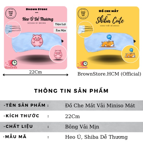 Đồ Bịt Mắt Mẫu Trơn Tiện Lợi Dễ Thương. Miếng Che Mắt Nhỏ Gọn BrownStore