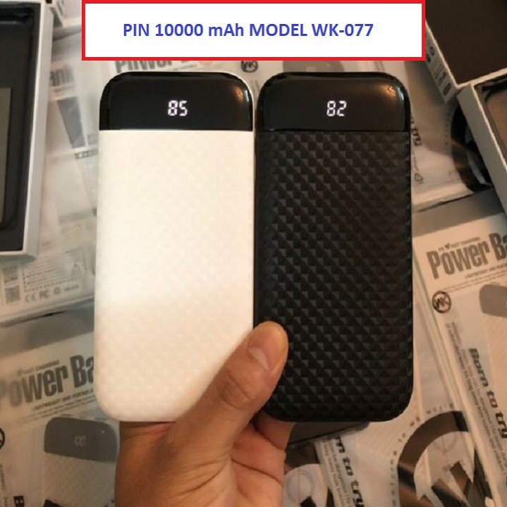 Pin Sạc Dự Phòng Chính Hãng WK Design Model WP-077 Dung Lượng 10000mAh