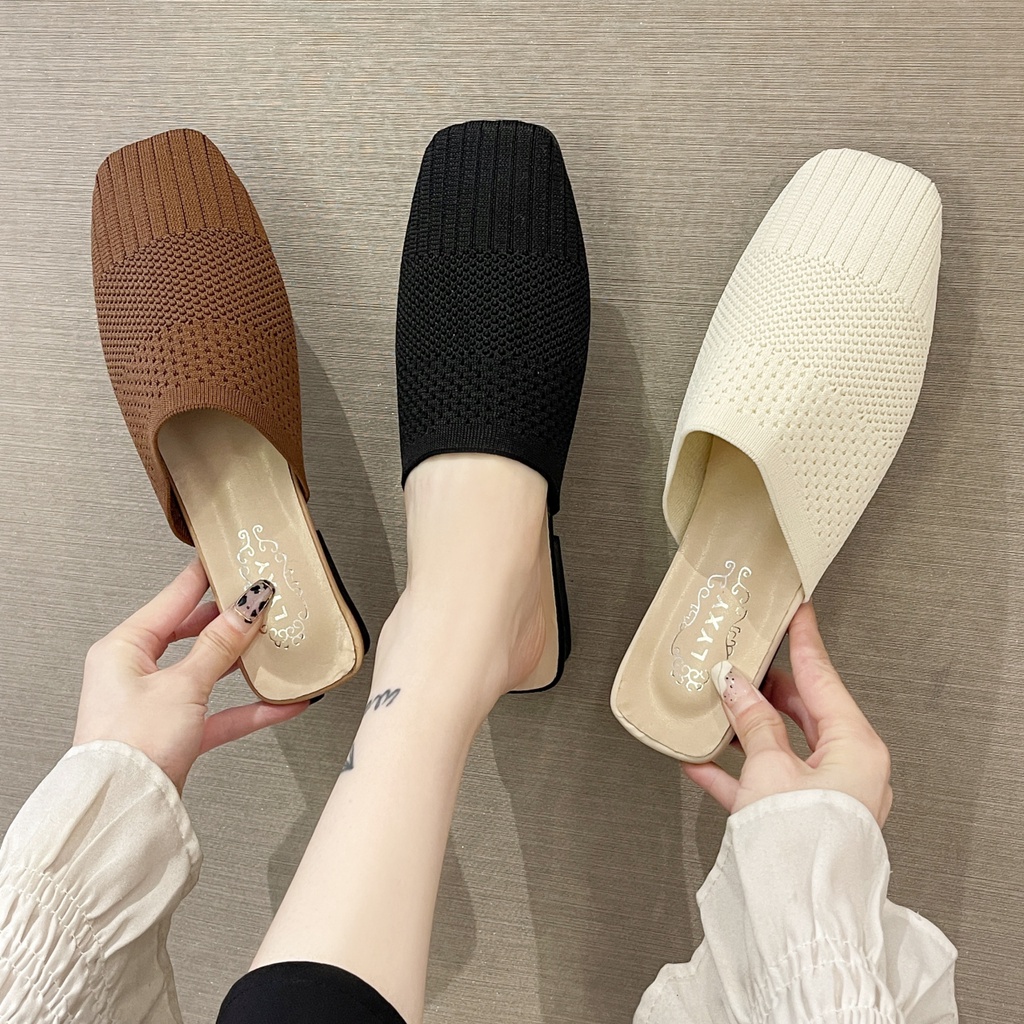 Giày Lười Nữ Mũi Vuông Thời Trang