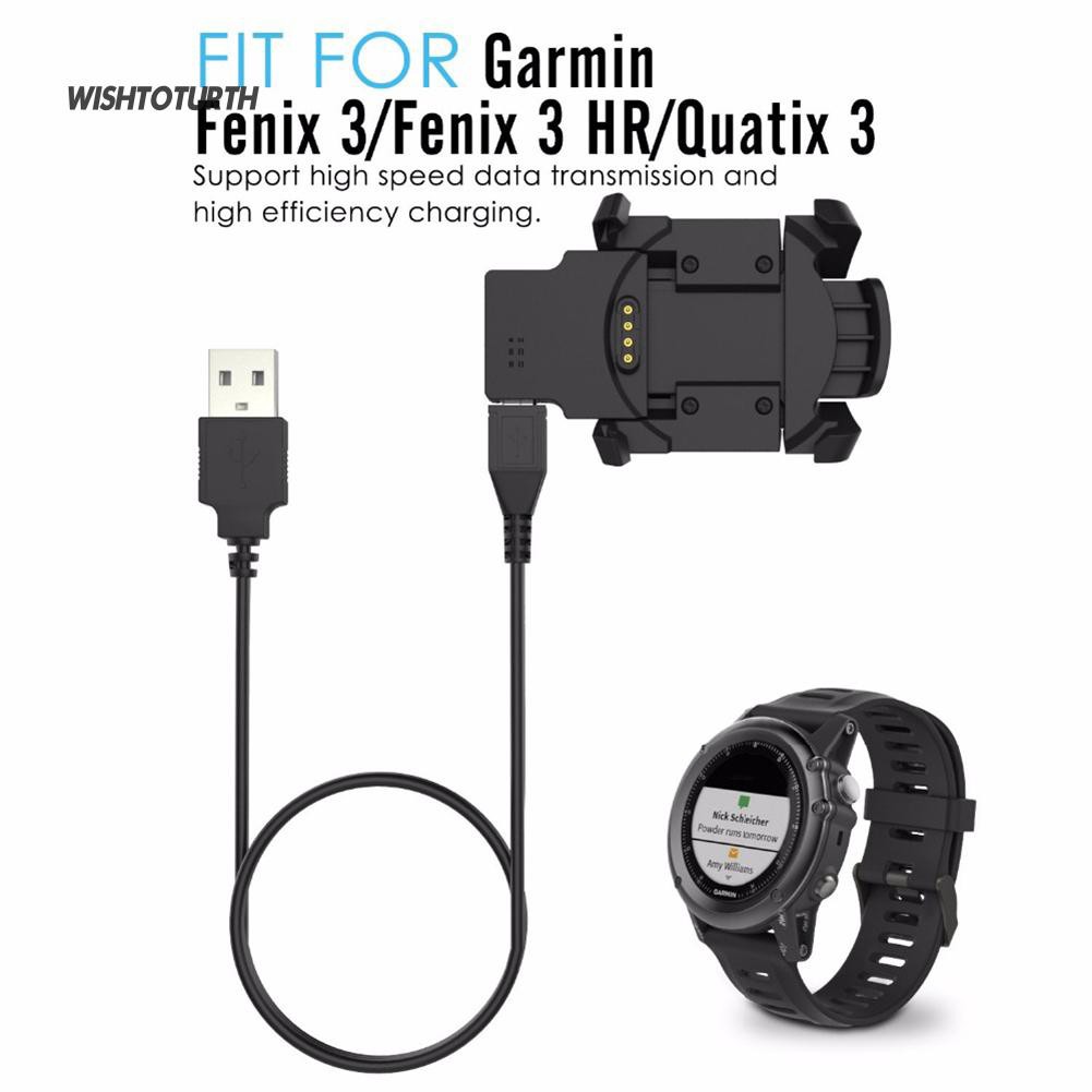 ☼Đế Sạc Có Dây USB Dài 1M Cho Đồng Hồ Garmin Fenix 3 HR Sapphire Quatix3 GPS