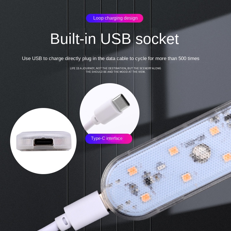 Đèn LED USB Không Dây Cảm Ứng Độ Sáng Cao Có Thể Sạc Lại Cho Xe Hơi