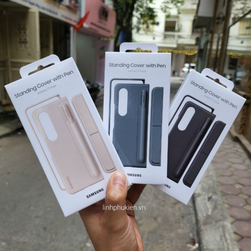 Ốp lưng kèm S Pen Samsung Galaxy Z Fold 4 Standing Cover With Pen - Hàng chính hãng