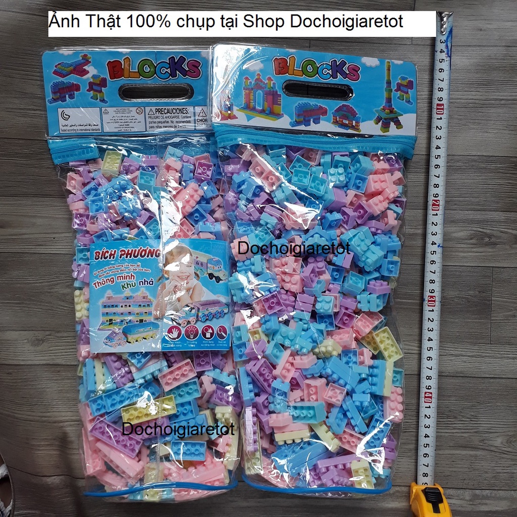 Đồ Chơi Túi xếp hình block hơn 587 chi tiết - Xếp hình sáng tạo cho bé
