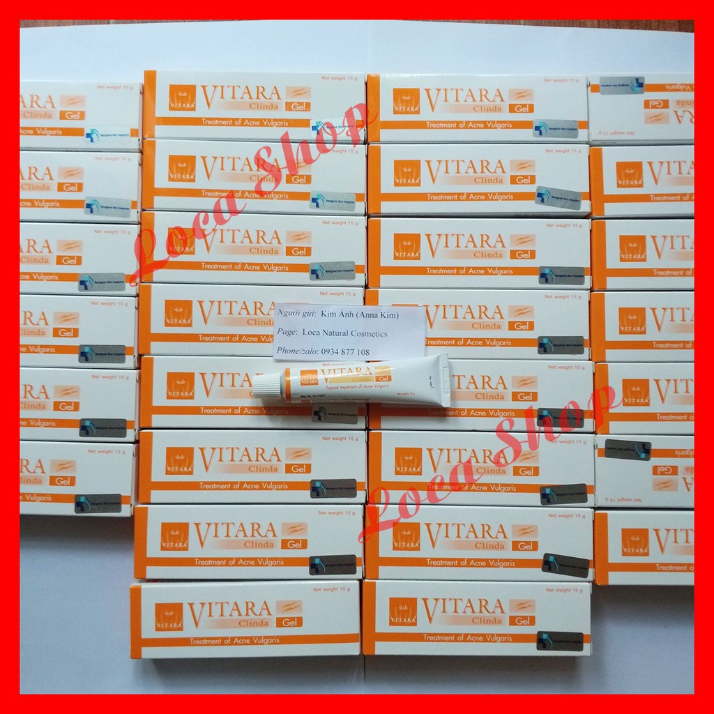 [SẴN AUTH] Vitara Clinda Gel [15g] - Gel hỗ trợ giảm mụn viêm sưng