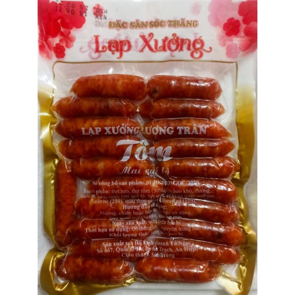 Lạp xưởng mai quế lộ Lương Trân ( đặc sản Sóc Trăng) 500g trứng muối , tôm , khô | BigBuy360 - bigbuy360.vn