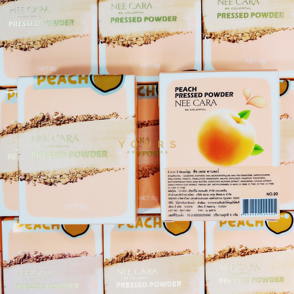 [Auth Thái] Phấn Phủ Kiềm Dầu Nee Cara Dạng Bột Tông Sáng Peach Pressed Powder N611 No.20 - Phấn Phủ Kiềm Dầu Thái Lan