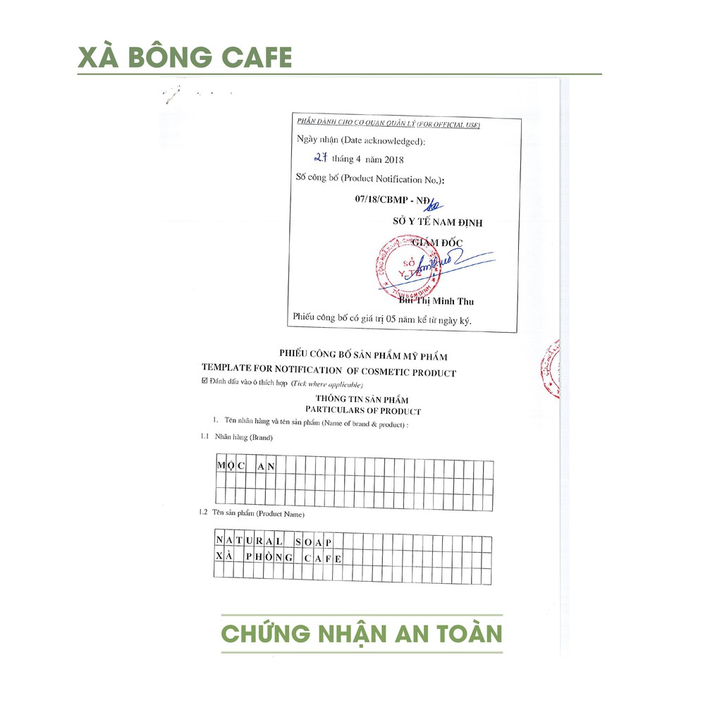 Xà bông thiên nhiên cafe mềm mịn sạch da, giảm mụn đầu đen  - Mộc An 100gr