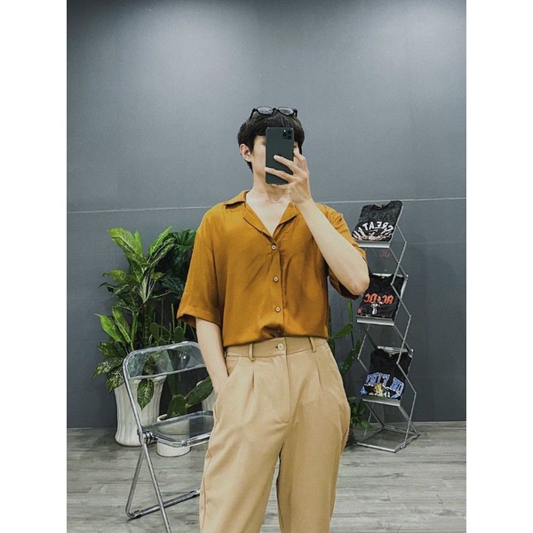 [Ảnh thật] Sơ mi lụa cổ vét đủ màu nam nữ