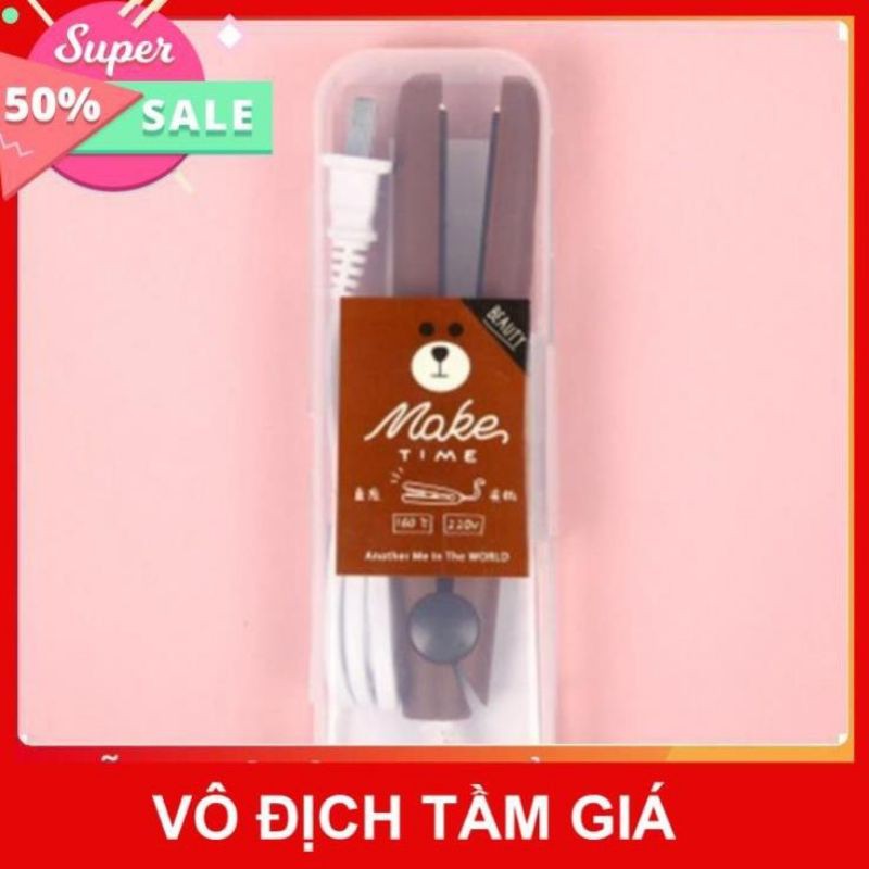 MÁY ÉP, UỐN, DUỖI, LÀ TÓC MINI (TIỆN LỢI) - Máy là tóc mini Make Time hàng chuẩn