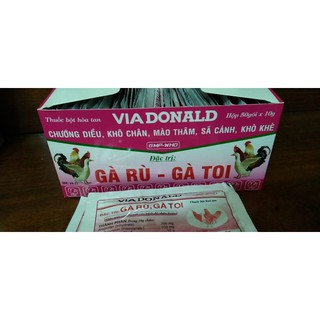 5 gói vịt gà gù, toi, bỏ ăn tiêu chảy phân xáp 5*10gr