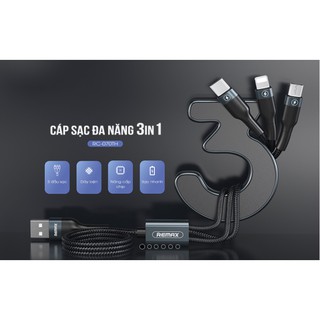 Cáp sạc đa năng 3in1 Remax RC-070TH
