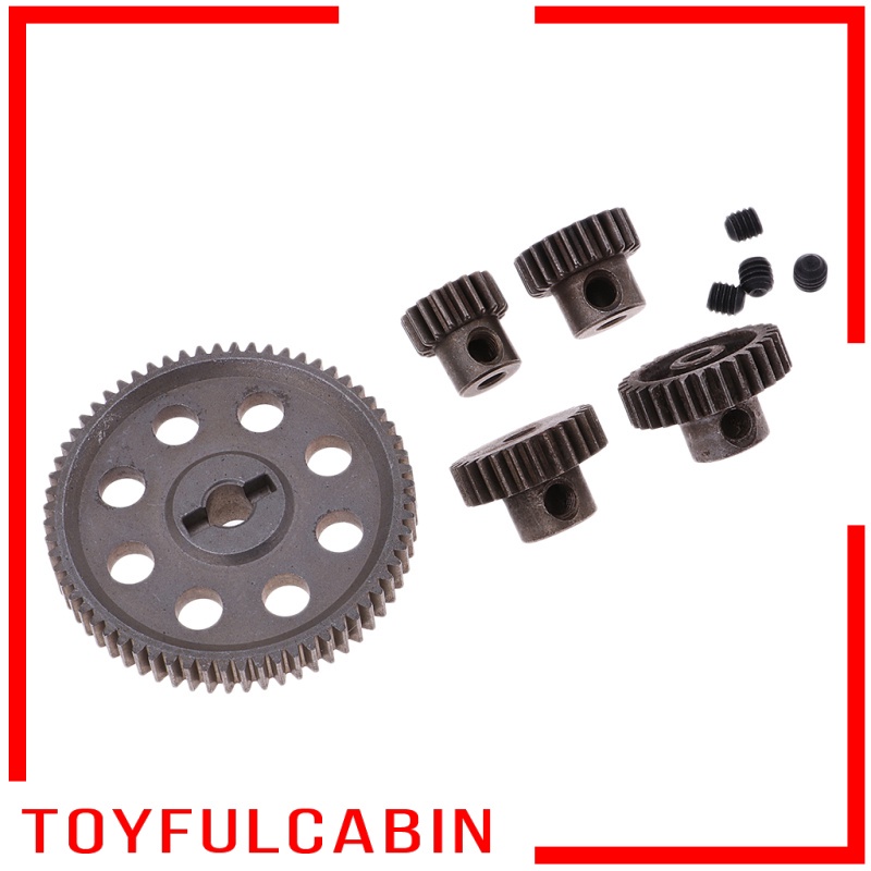 Bánh Răng Chính Bằng Thép + Động Cơ Pinions Cho Xe Điều Khiển HSP 94111 94123 Tỉ Lệ 1 / 10
