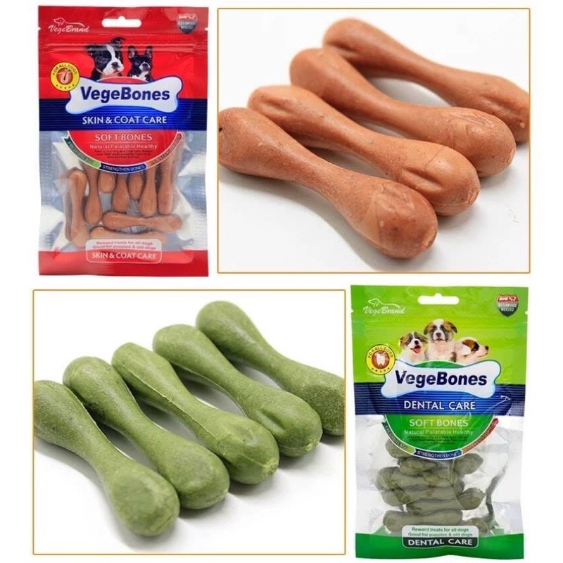 Xương thưởng mềm cho Chó gặm sạch răng, bổ sung dinh dưỡng, Xương thưởng VegeBones cho Chó Đảo Chó mèo